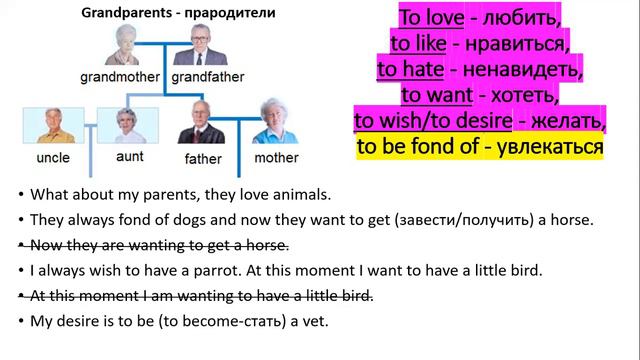 Present Simple vs Presnt Continuous Family members Lesson 37 смотреть онлайн