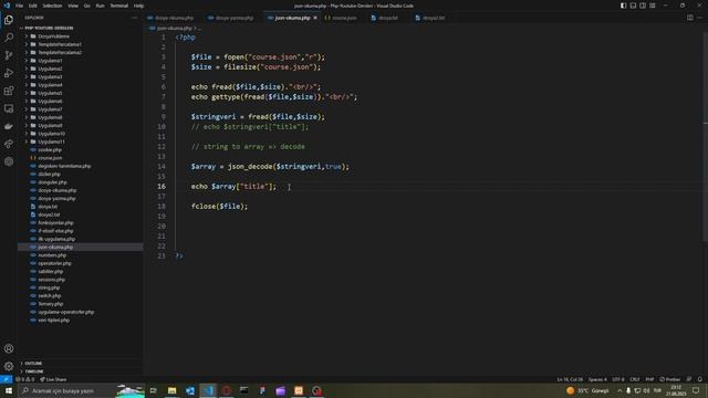 PHP JSON OKUMA VE YAZMA İŞLEMLERİ DETAYLI ANLATIM 2023!!! PHP DERSLERİ!!! PHP8 смотреть онлайн
