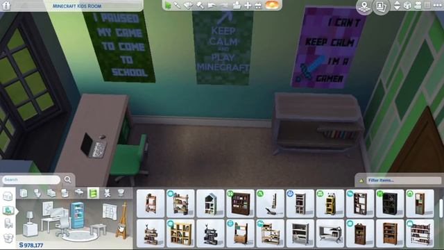 ~ Minecraft Themed Kids Room! ??? | The Sims 4 | SkySimmer ? смотреть онлайн