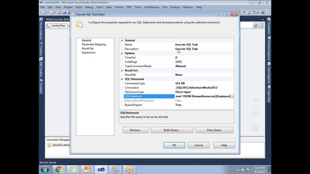 HOW TO MAP THE PARAMETERS IN EXECUTE SQL TASK IN SSIS | RESULT SET IN SSIS смотреть онлайн