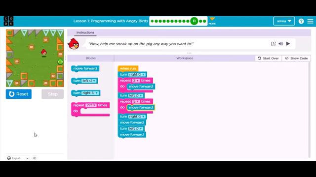 Lesson 1 Programming with angry bird - solution of lesson 1 (8-13) смотреть онлайн