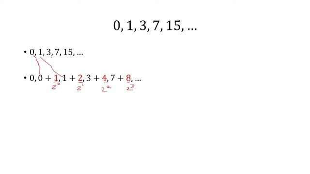 Determine the formula for nth term 0,1,3,7,15,... смотреть онлайн