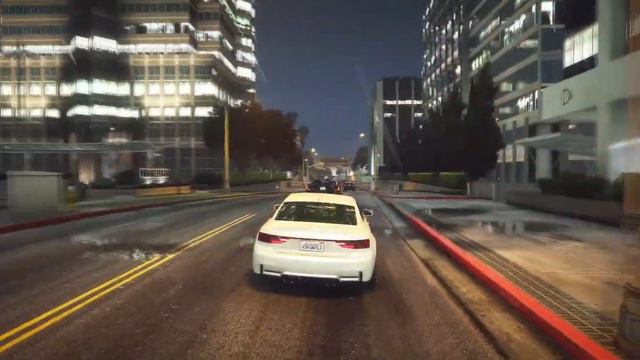 Los Angeles CA city round in car in GTA 5 Natural VISION evolved graphics gameplay (freeride) смотреть онлайн