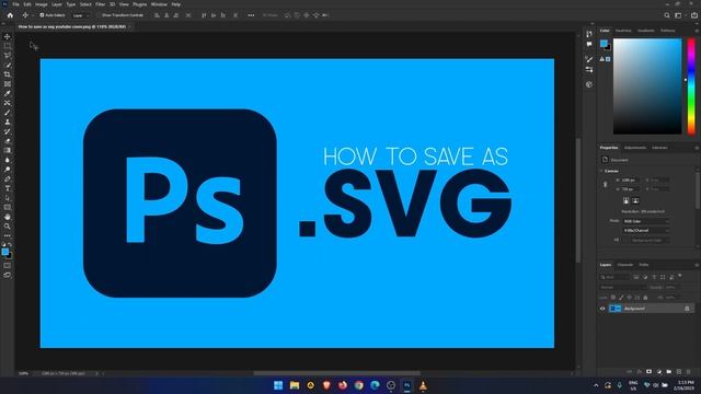 How to Convert or Save Files as SVG Format in Photoshop | SVG Support in Photoshop. смотреть онлайн