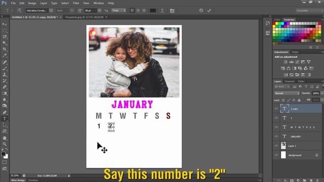 How to Design a Calendar in Photoshop CC, CS6 | Calendar Photoshop Tutorial смотреть онлайн