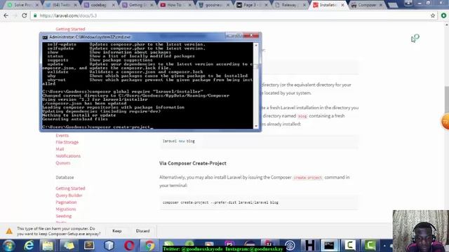 laravel installation 5.3 смотреть онлайн