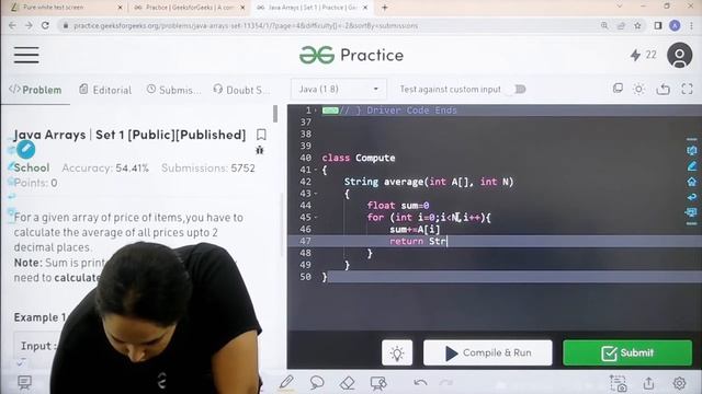 Java Arrays (Set 1) | School Practice Problem | GeeksforGeeks School смотреть онлайн
