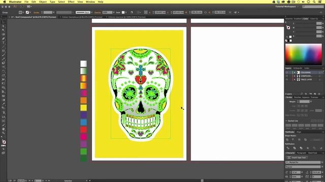 Colouring a vector drawing in Adobe Illustrator Ep17/19 [Adobe Illustrator for Beginners] смотреть онлайн