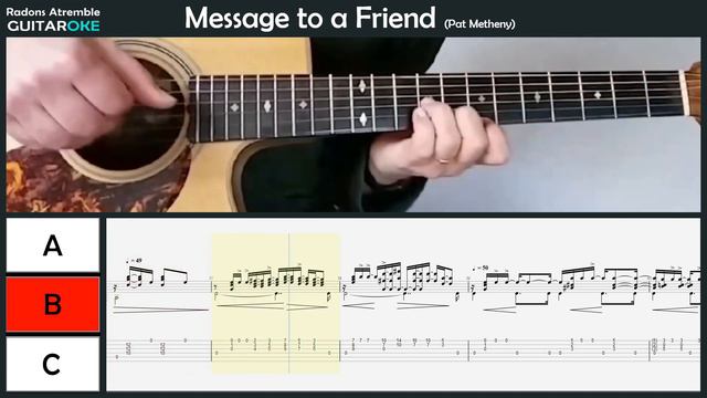 Message To A Friend - Pat Metheny - Guitar Tabs & Score смотреть онлайн