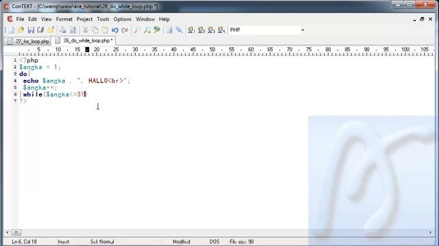 PHP Dasar Video Tutorial 027 For Loop смотреть онлайн
