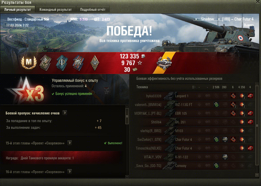 МАСТЕР НА Char Futur 4