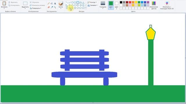 Фонарь, скамейка и цветок, Легкие Рисунки, выпуск #4 смотреть онлайн