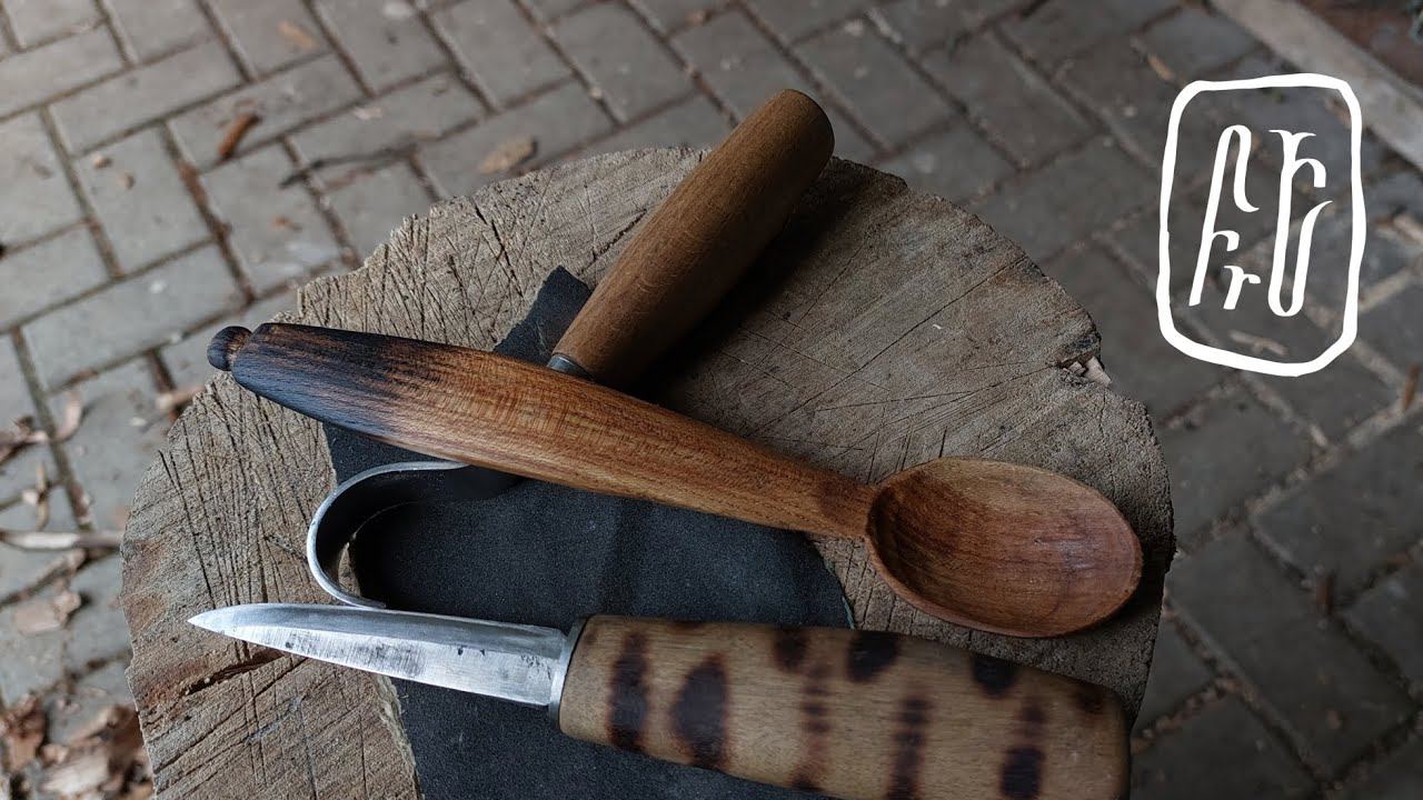 Изготовление ЛОЖКИ тремя инструментами: нож, топор, ложкорез! смотреть онлайн