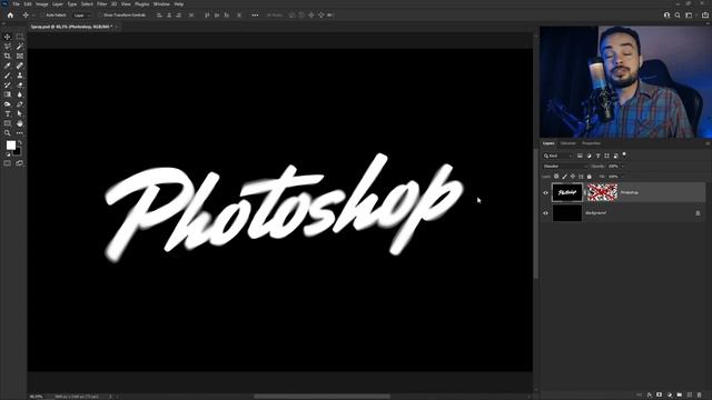 EFEITO TEXTO PINTADO EM SPRAY NO PHOTOSHOP смотреть онлайн
