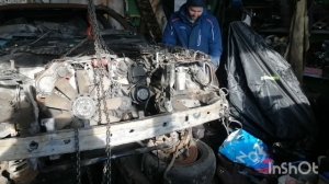 Снятие двигатель м119 Mercedes Benz w140