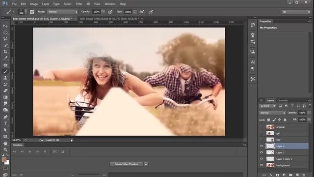 Ken Burns Effect Using Photoshop CS6 - PARALLAX EFFECT Photoshop Tutorial смотреть онлайн