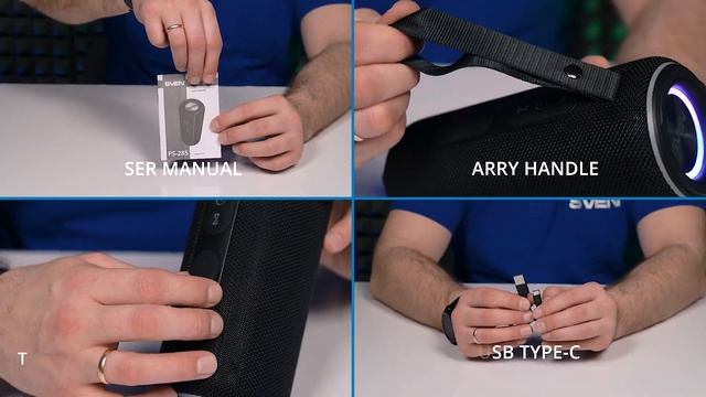 SVEN PS-285 portable acoustics with water resistance (IPx&7). смотреть онлайн