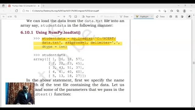 Using Numpy Loadtxt Function, computer science class 11,computer science class 12, computer scienc смотреть онлайн