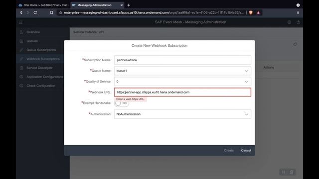 SAP Event Mesh webhook смотреть онлайн