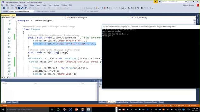 CSE1322S02L29 Thread and Multithreading Discussion Continued with C# and Java смотреть онлайн