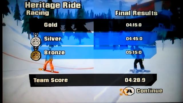 Wii Shaun White Snowboarding: Road Trip G1, 2P local splitscreen Co-op, Racing on Heritage Ride! смотреть онлайн
