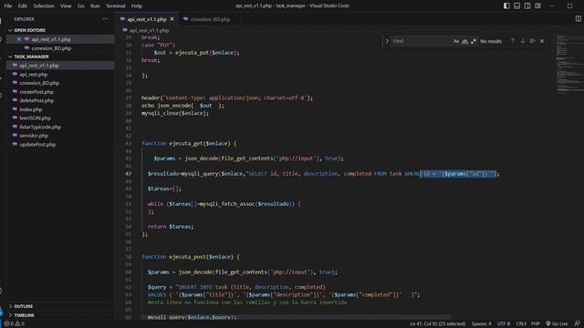 api rest v1 1 php task manager Visual Studio Code 2023 09 24 22 03 15 смотреть онлайн