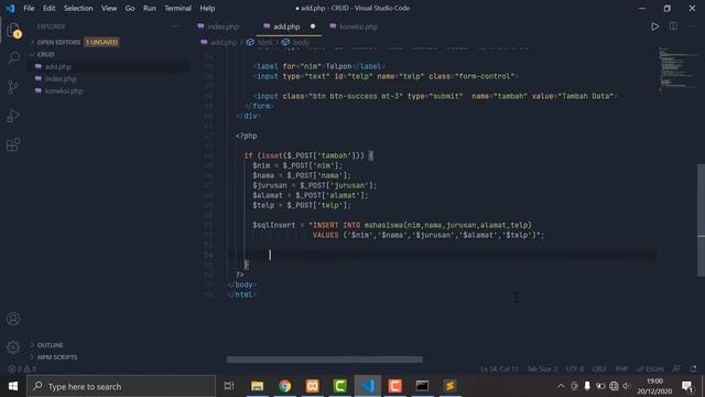 Tutorial membuat web CRUD sederhana PHP, MySQL, Bootstrap смотреть онлайн