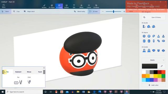 How to draw a man face on 3D paint in windows 10 PC смотреть онлайн