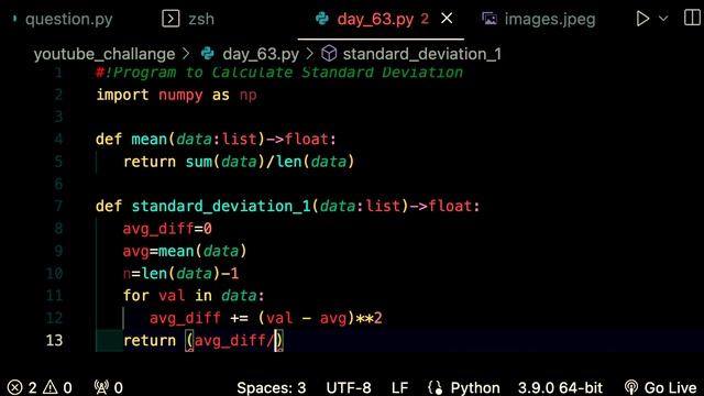 python DAY 63 | Calculate Standard deviation. смотреть онлайн