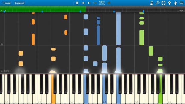 REFLEX - Non Stop (на пианино Synthesia) смотреть онлайн