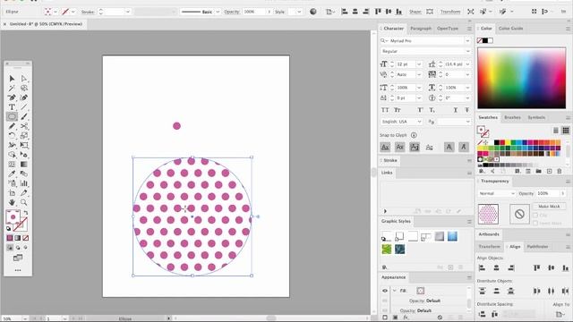How to Make a Seamless Polka Dot Pattern in Adobe Illustrator смотреть онлайн