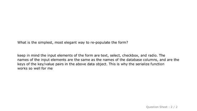 jQuery : Use jquery to re-populate form with JSON data смотреть онлайн