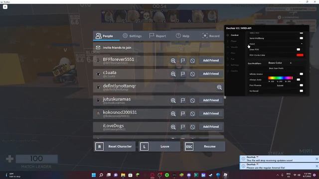 Roblox Arsenal script kill all, aim lock смотреть онлайн