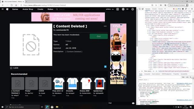 ROBLOX - How to get a Content Deleted t-shirt смотреть онлайн