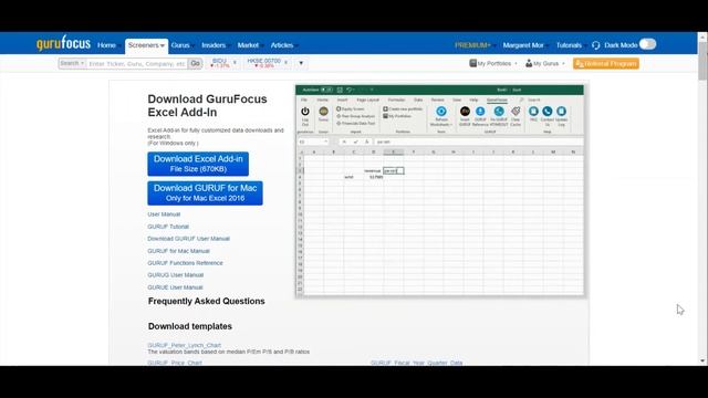 Mastering the GuruFocus Site, Ep. 08: Excel and API смотреть онлайн