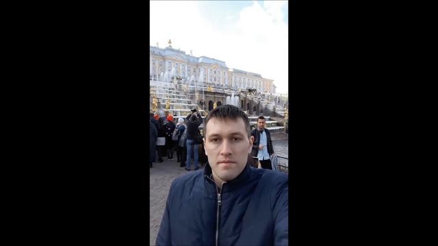 Петергоф.  Фонтаны.  Видео1