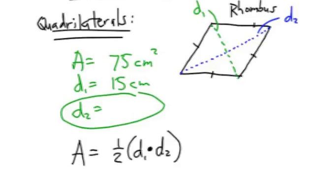 How to Find Area of a Rhombus: Missing Diagonal смотреть онлайн