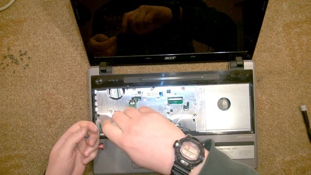 Как разобрать Ноутбук Acer Aspire 5553G ( Acer Aspire 5553G  Disassembly. How To Replace HDD, RAM)