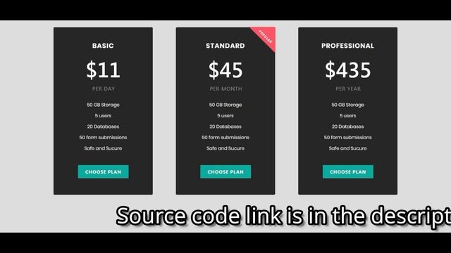 Bootstrap 4 pricing table ( source code ) смотреть онлайн
