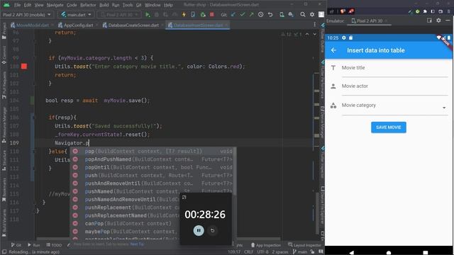 Lecture 16 - Flutter local database (SQLite) - Insert and select смотреть онлайн