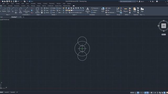 AutoCAD Mechanical 2022 رسم دوائر смотреть онлайн