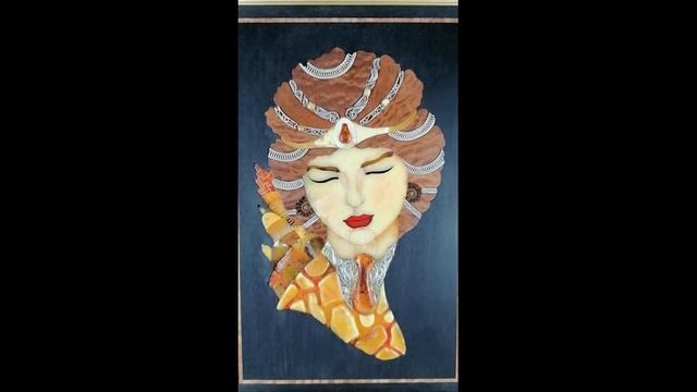 Авторское янтарное панно 