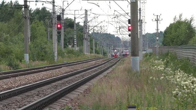 Электропоезда ЭП2Д-0074 ЦППК, ЭД4М-0464 ЦППК смотреть онлайн