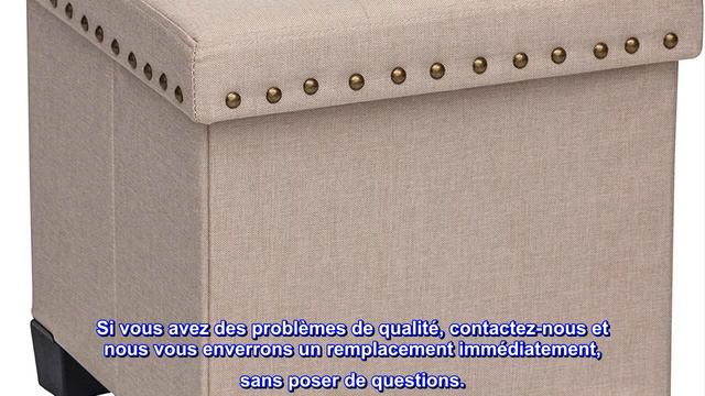 Bon produit - Nathan James 71103 Payton Pouf de rangement pliable avec repose-pieds et cube de siè смотреть онлайн