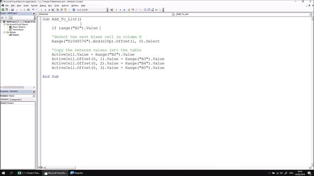 Excel VBA Online Course - 3.1.1 Simple If Statements смотреть онлайн