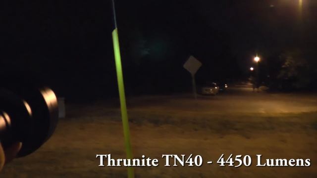 Thrunite TN40 Vs Convoy L6 - Flashlight Beamshot Battle