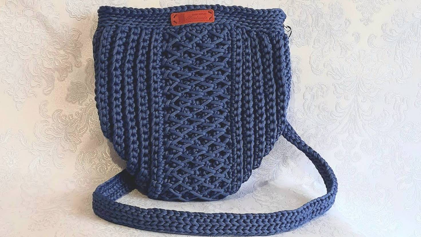 Сумка вязаная крючком из шнура. Кросс-боди. Хит 2024. МК 2024 смотреть онлайн