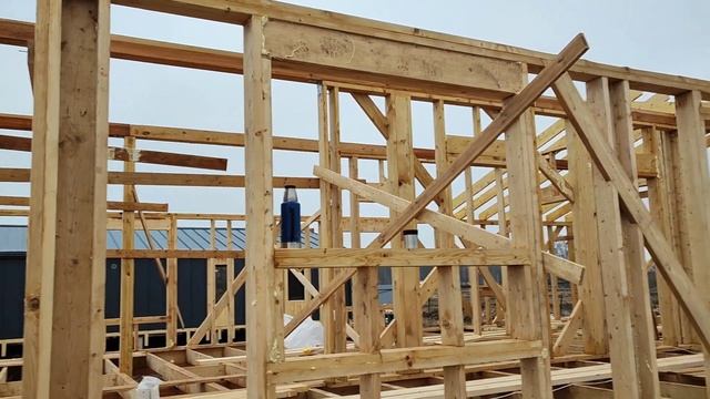 Каркас барнхауса. Внешний вид дома и участка. смотреть онлайн