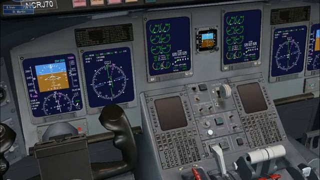 Flight Simulator X Landing at St Maartens with Bombardier CRJ700 смотреть онлайн