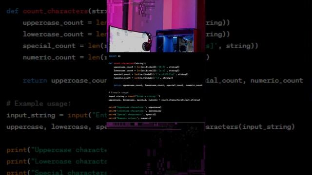 Python program to count the values using regex #shortsvideo смотреть онлайн